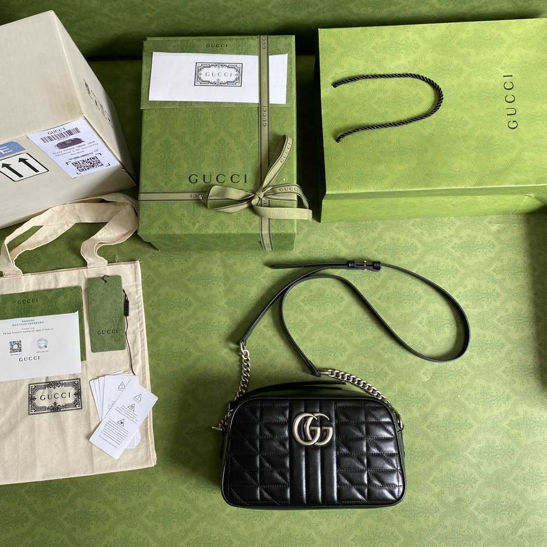 Gucci GG Marmont Small Shoulder Bag(24-12-7cm) - PerfectKickZ