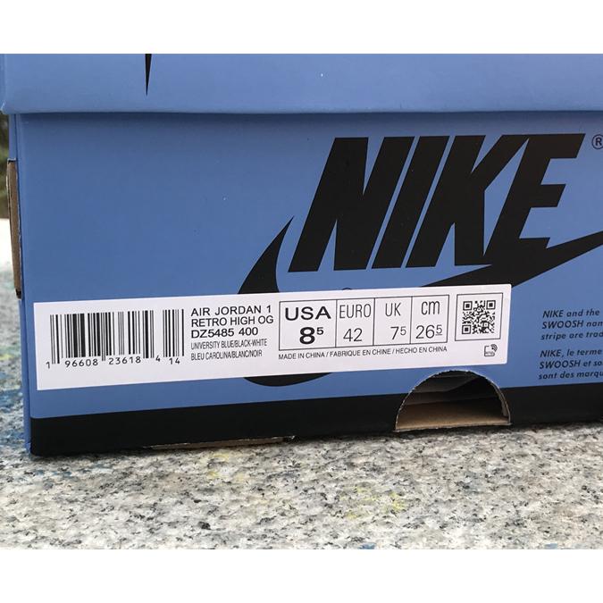  Air Jordan 1 High OG “UNC Toe” Sneaker     DZ5485-400 - 