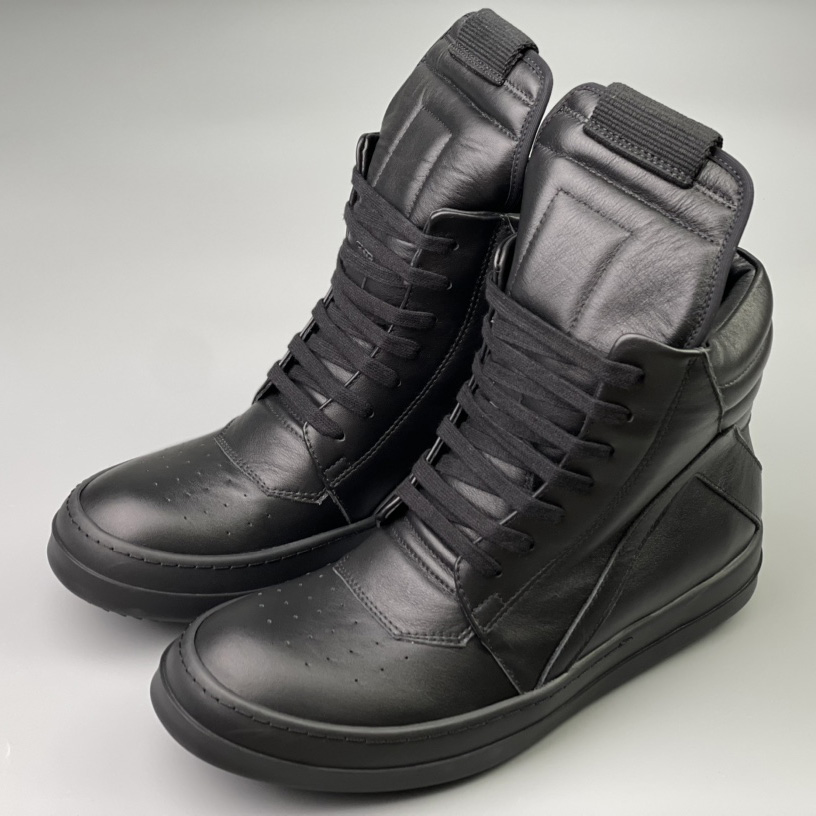 Rick Owens Leather High Top Sneakers - PerfectKickZ