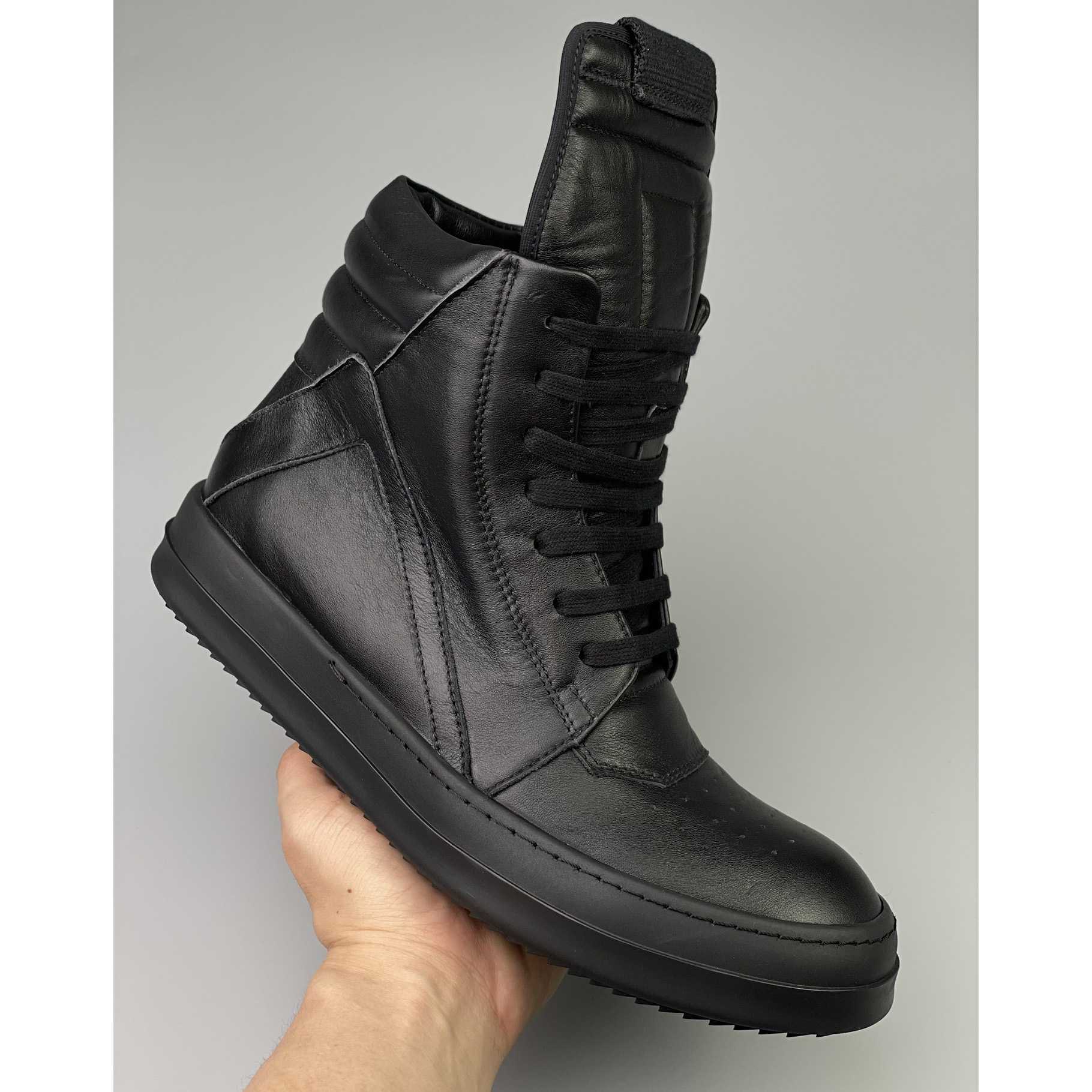 Rick Owens Leather High Top Sneakers - PerfectKickZ