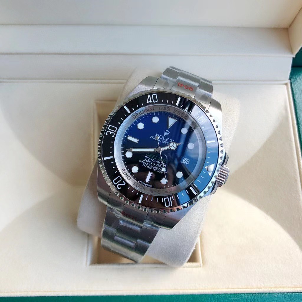 Rolex Men's Sea-Dweller Deep Sea James Cameron Edition Stainless Steel 44mm Deep Blue Dot Dial Watch - PerfectKickZ