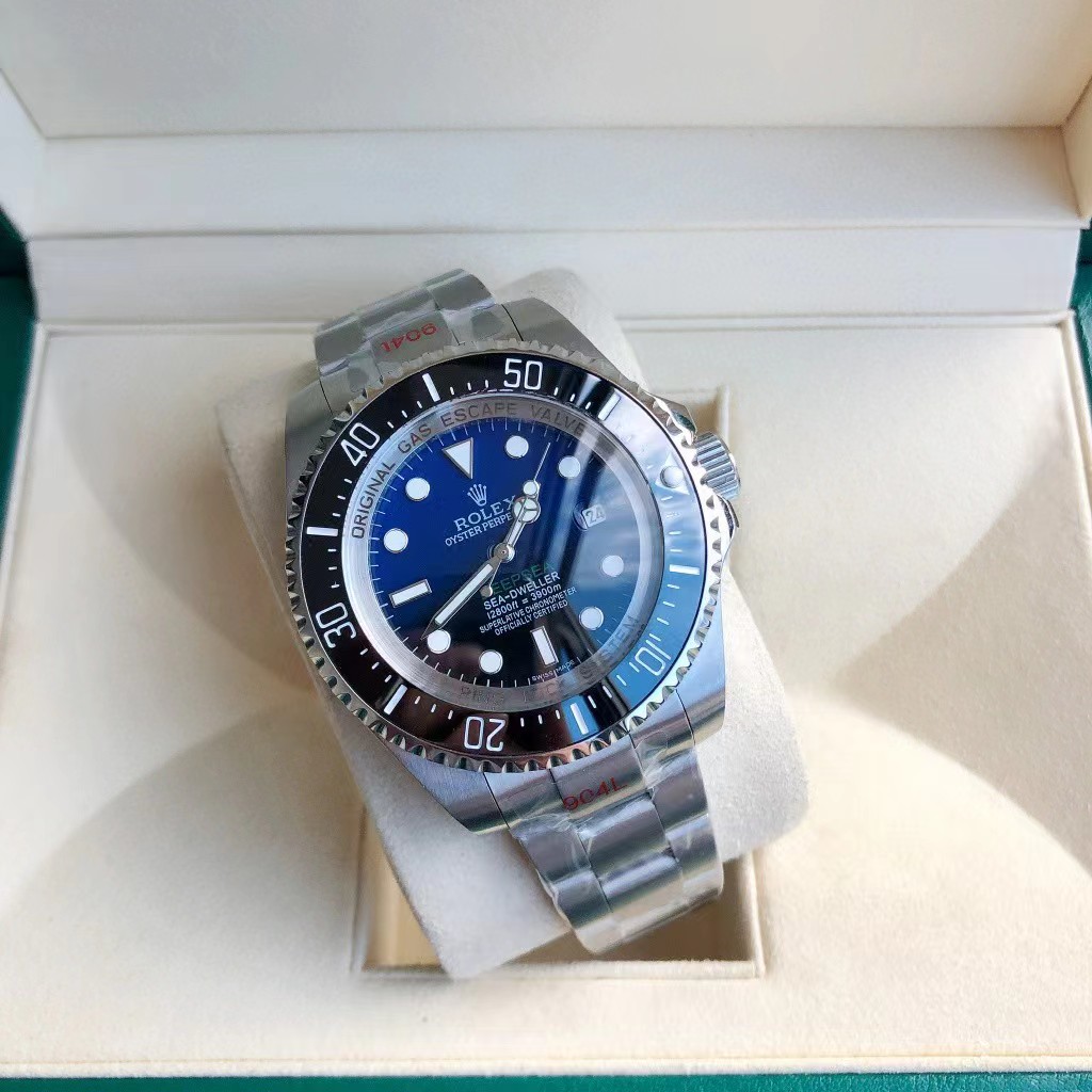 Rolex Men's Sea-Dweller Deep Sea James Cameron Edition Stainless Steel 44mm Deep Blue Dot Dial Watch - PerfectKickZ