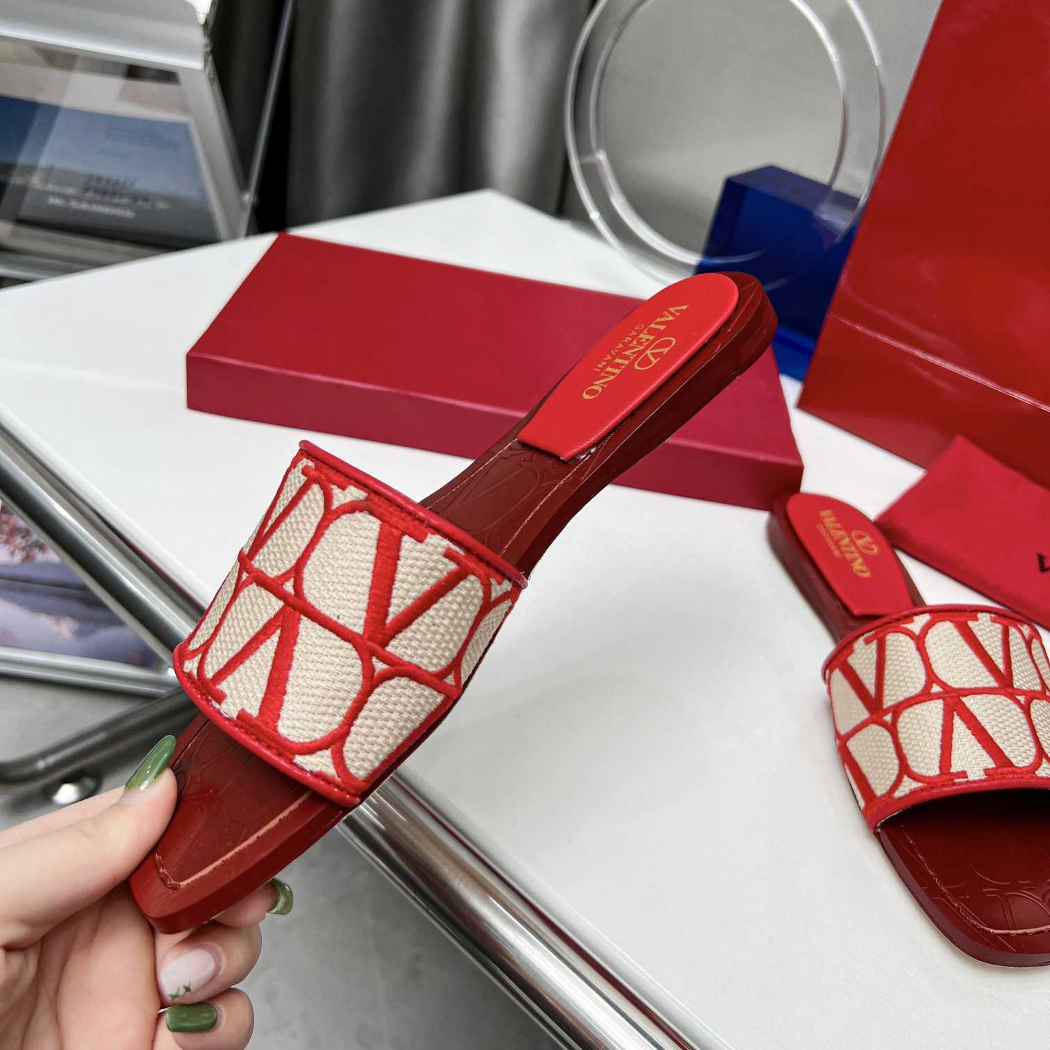 Valenti Toile Iconographe Slide Sandal  - PerfectKickZ