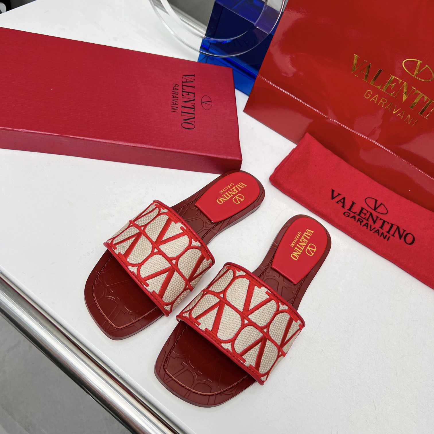Valenti Toile Iconographe Slide Sandal  - PerfectKickZ