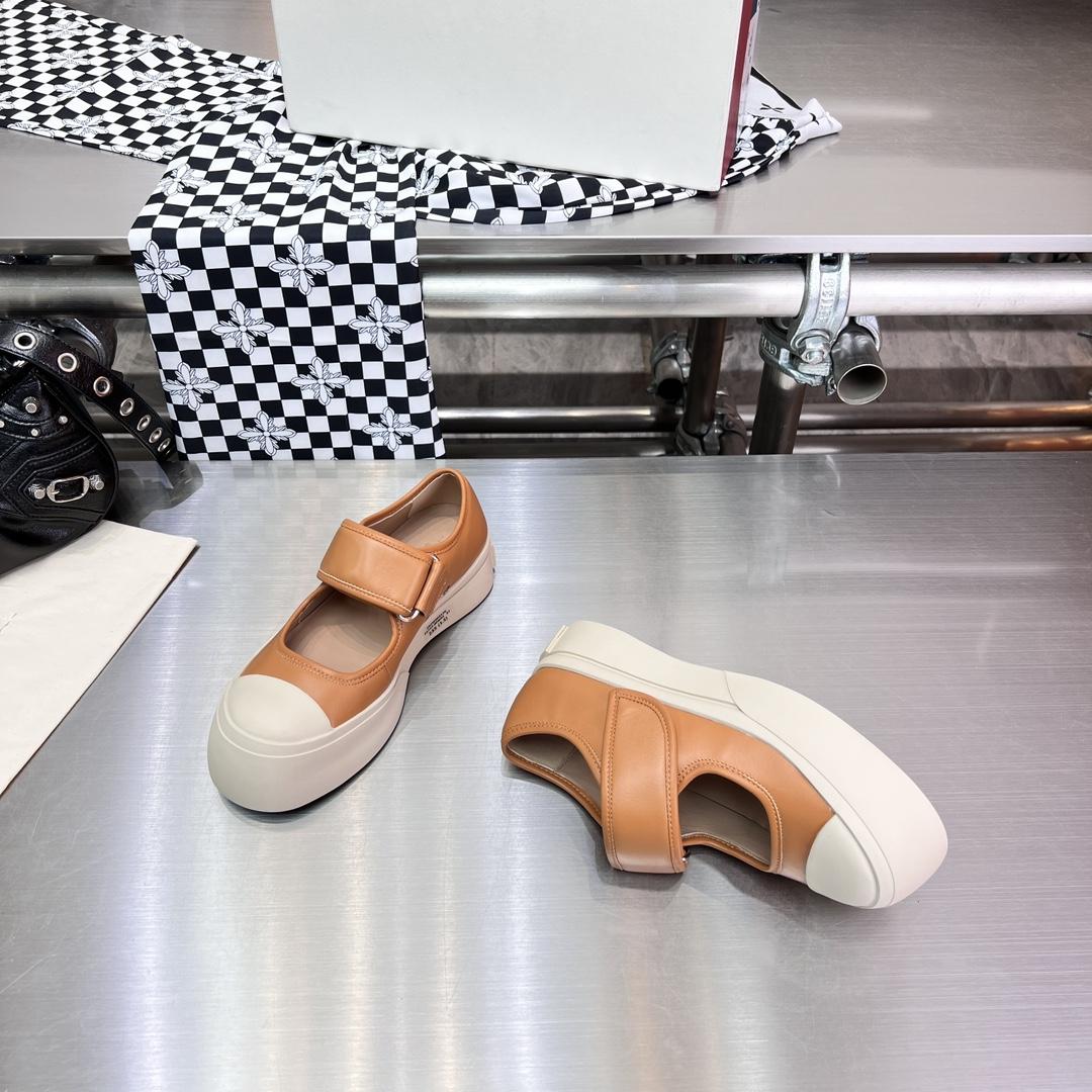 Marni Brown nappa leather mary jane sneaker - PerfectKickZ