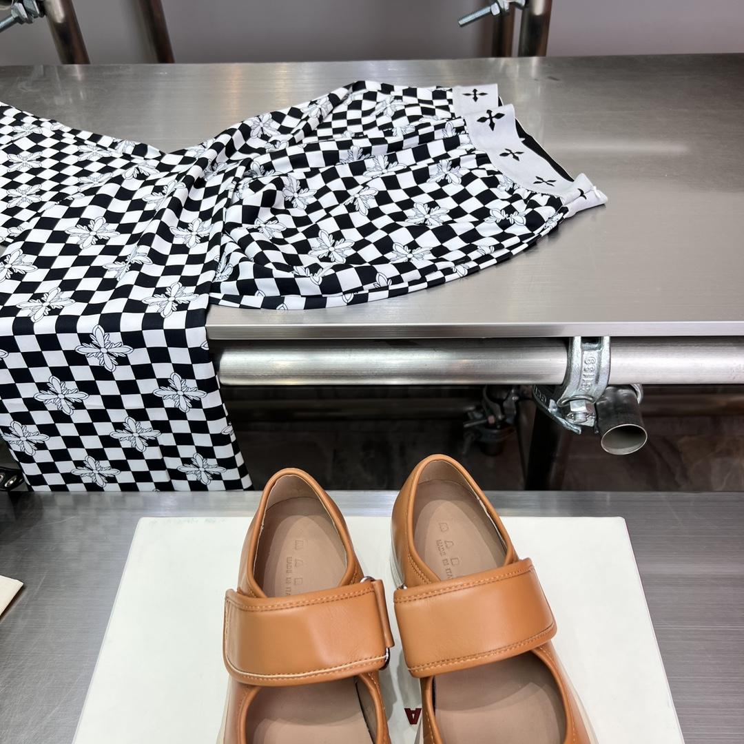 Marni Brown nappa leather mary jane sneaker - PerfectKickZ