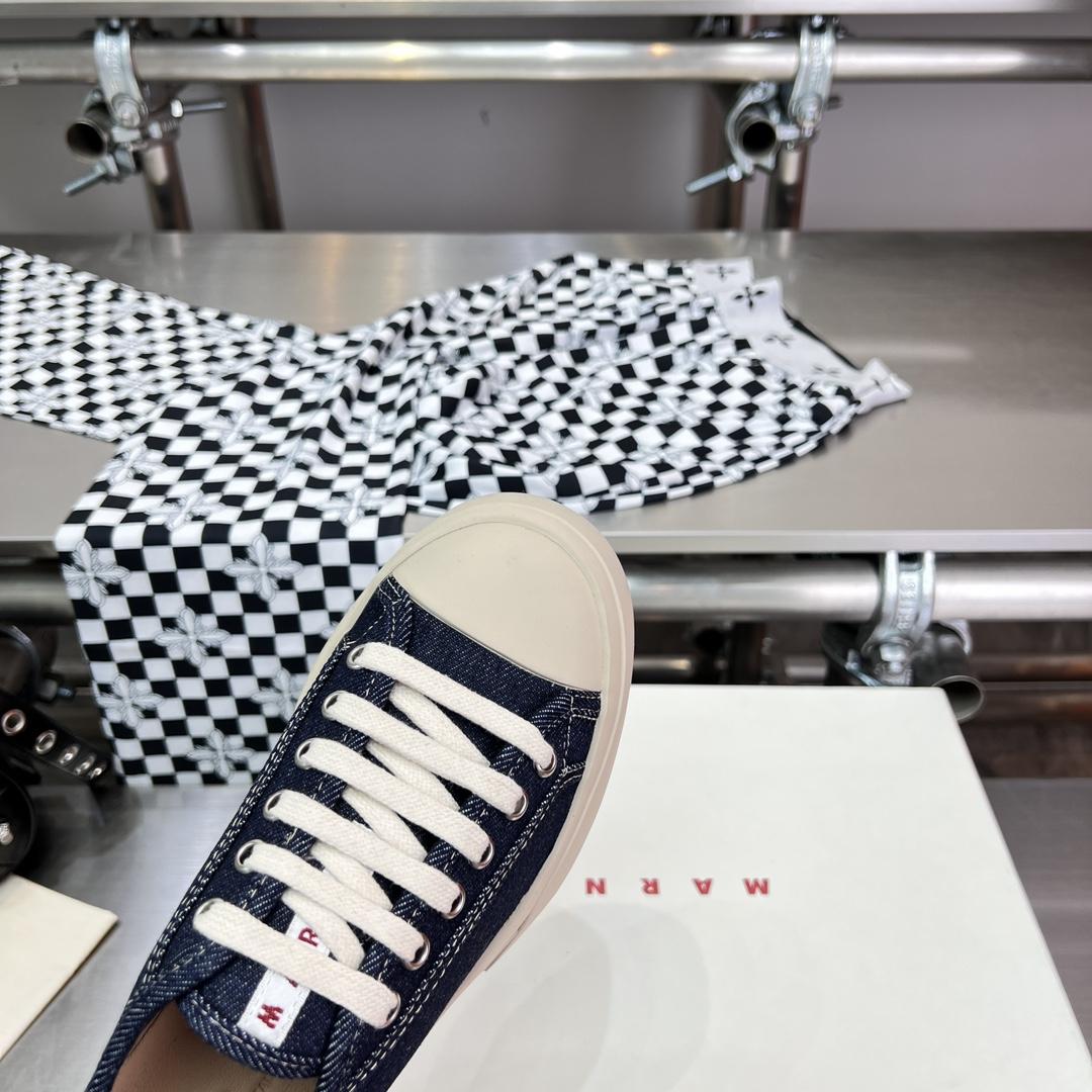 Marni Blue Denim Pablo Lace-up Sneaker - PerfectKickZ