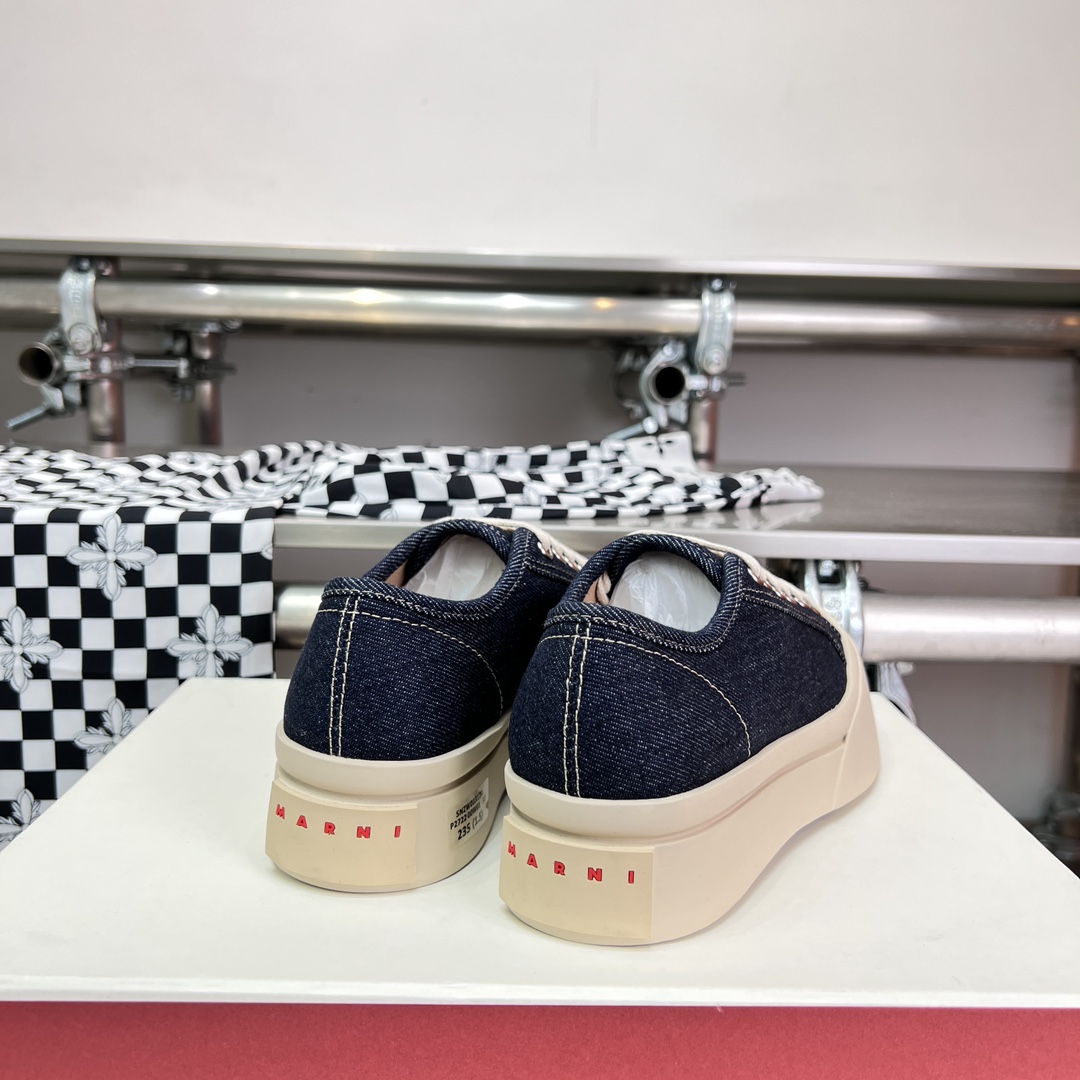 Marni Blue Denim Pablo Lace-up Sneaker - PerfectKickZ