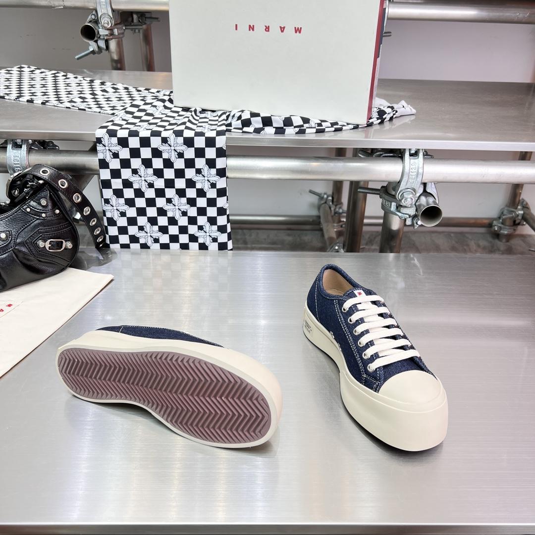 Marni Blue Denim Pablo Lace-up Sneaker - PerfectKickZ