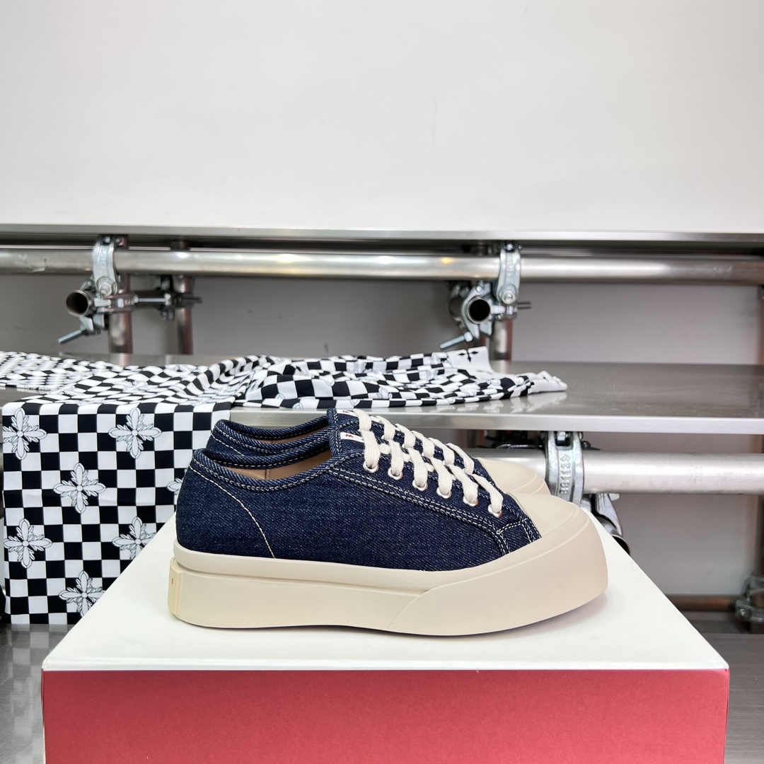 Marni Blue Denim Pablo Lace-up Sneaker - PerfectKickZ