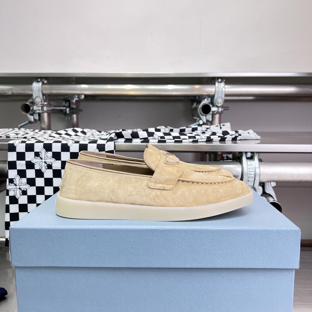 Prada Suede Leather Loafers - PerfectKickZ