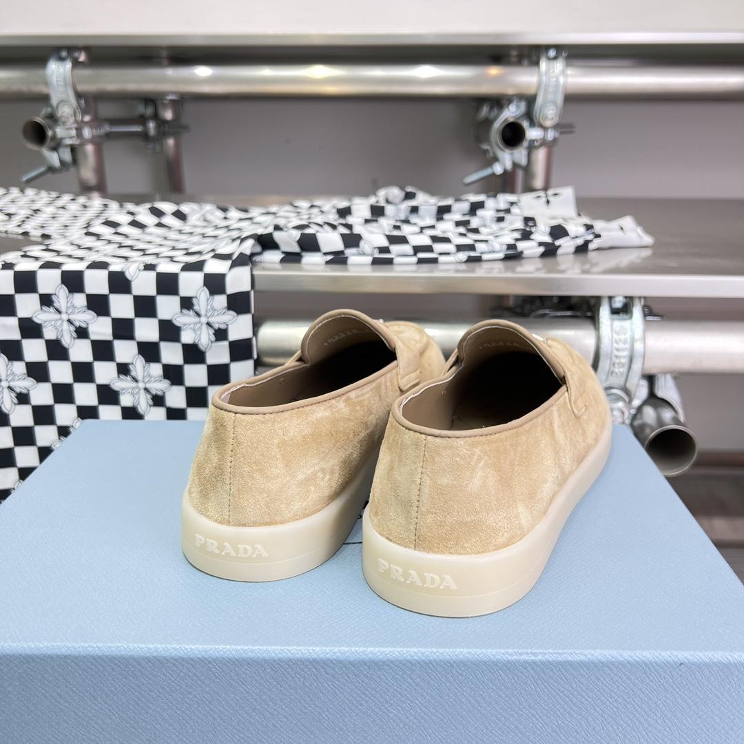 Prada Suede Leather Loafers - PerfectKickZ