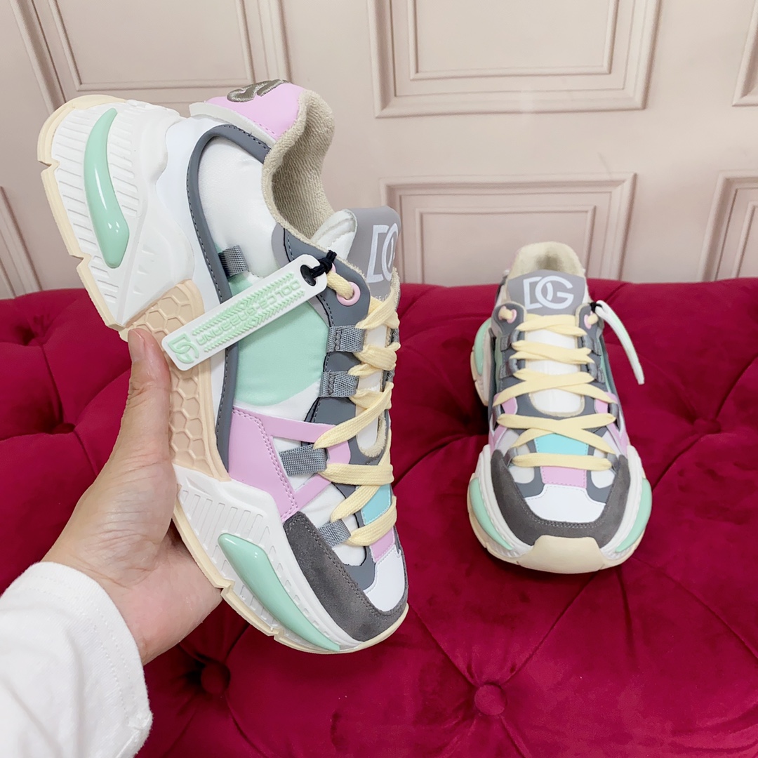 Dolce & Gabbana Mixed-Material Airmaster Sneakers - PerfectKickZ
