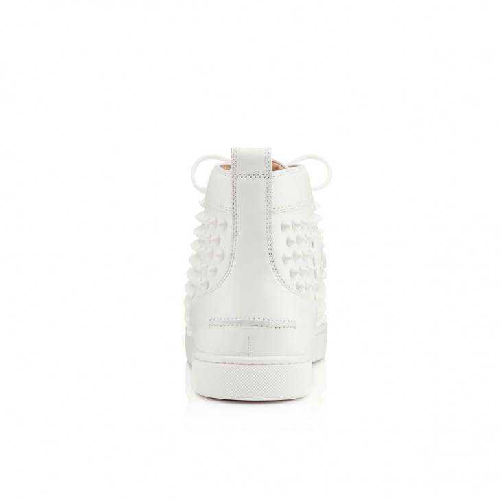 Christian Louboutin Louis Spikes Sneakers - Calf leather And Spikes - White - PerfectKickZ