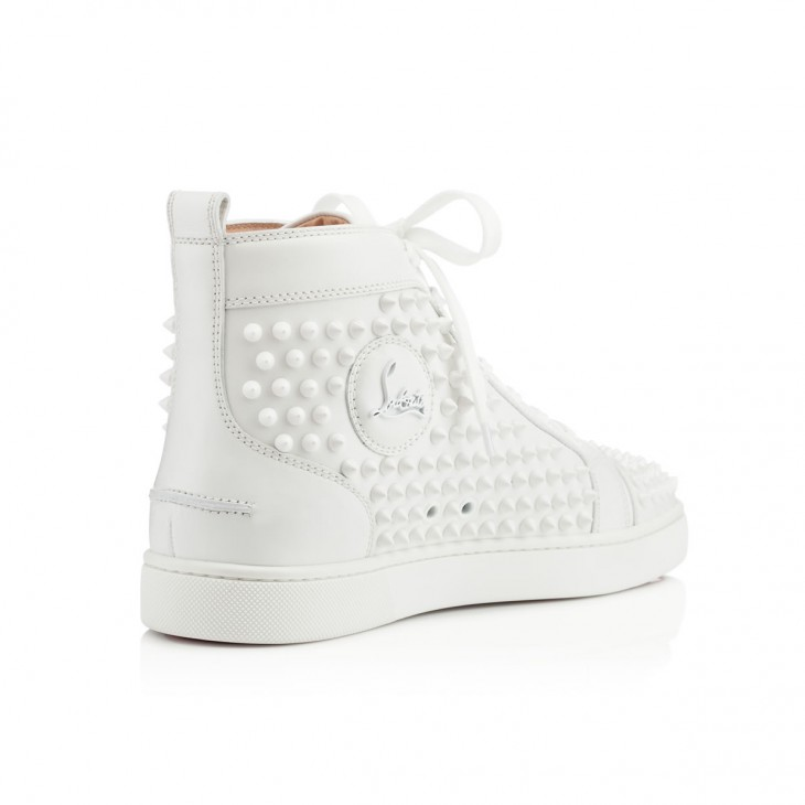 Christian Louboutin Louis Spikes Sneakers - Calf leather And Spikes - White - PerfectKickZ