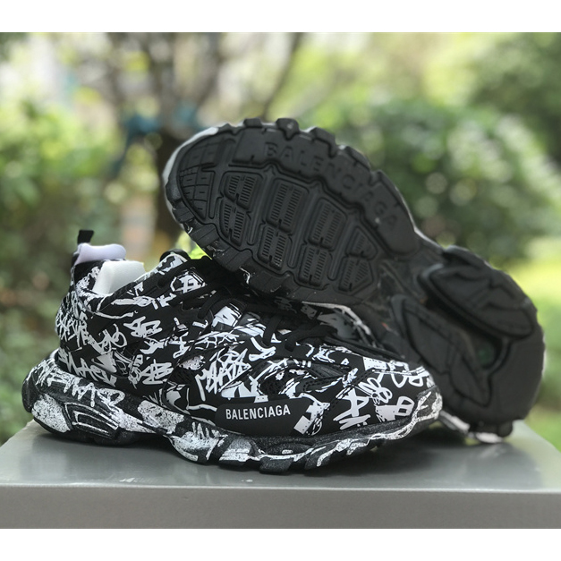 Balenciaga Track Graffiti Sneaker In Black - PerfectKickZ