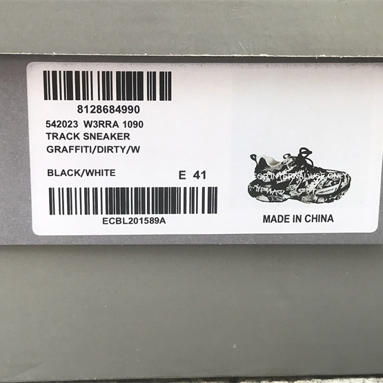 Balenciaga Track Graffiti Sneaker In Black - PerfectKickZ