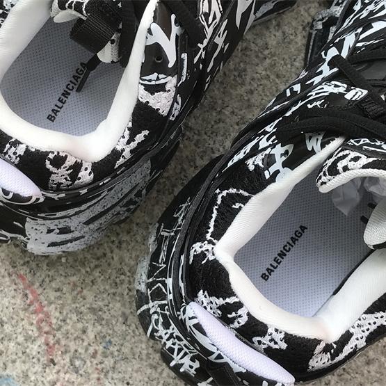 Balenciaga Track Graffiti Sneaker In Black - PerfectKickZ