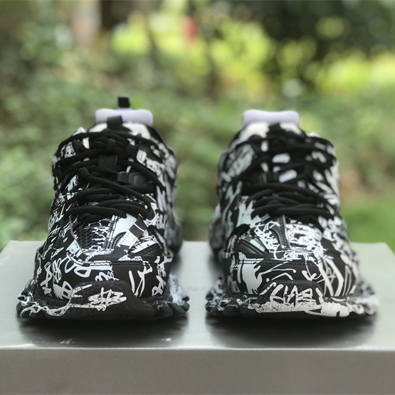 Balenciaga Track Graffiti Sneaker In Black - PerfectKickZ