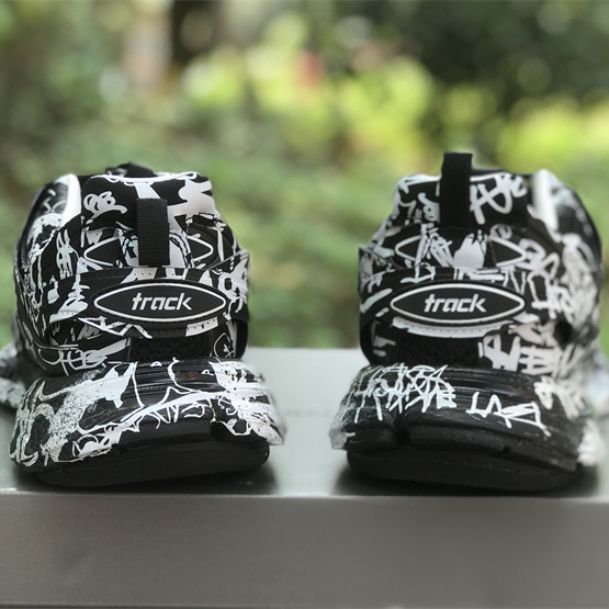 Balenciaga Track Graffiti Sneaker In Black - PerfectKickZ