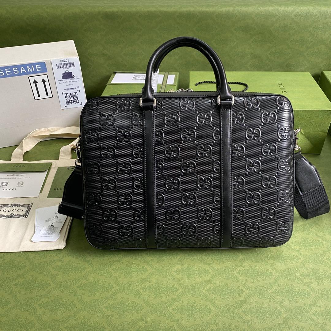 Gucci GG Embossed Briefcase(40-29-6cm) - PerfectKickZ