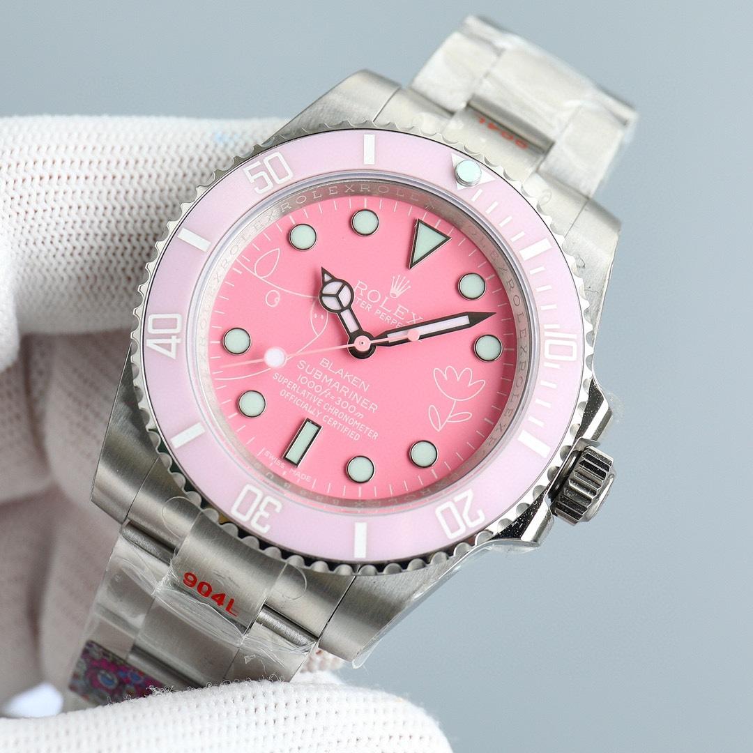 Rolex Submariner Pink Dial Watch - PerfectKickZ