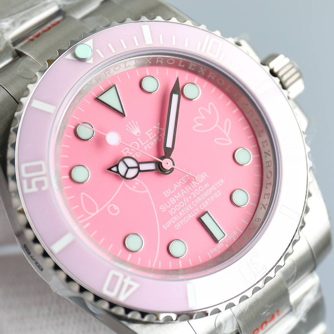 Rolex Submariner Pink Dial Watch - PerfectKickZ