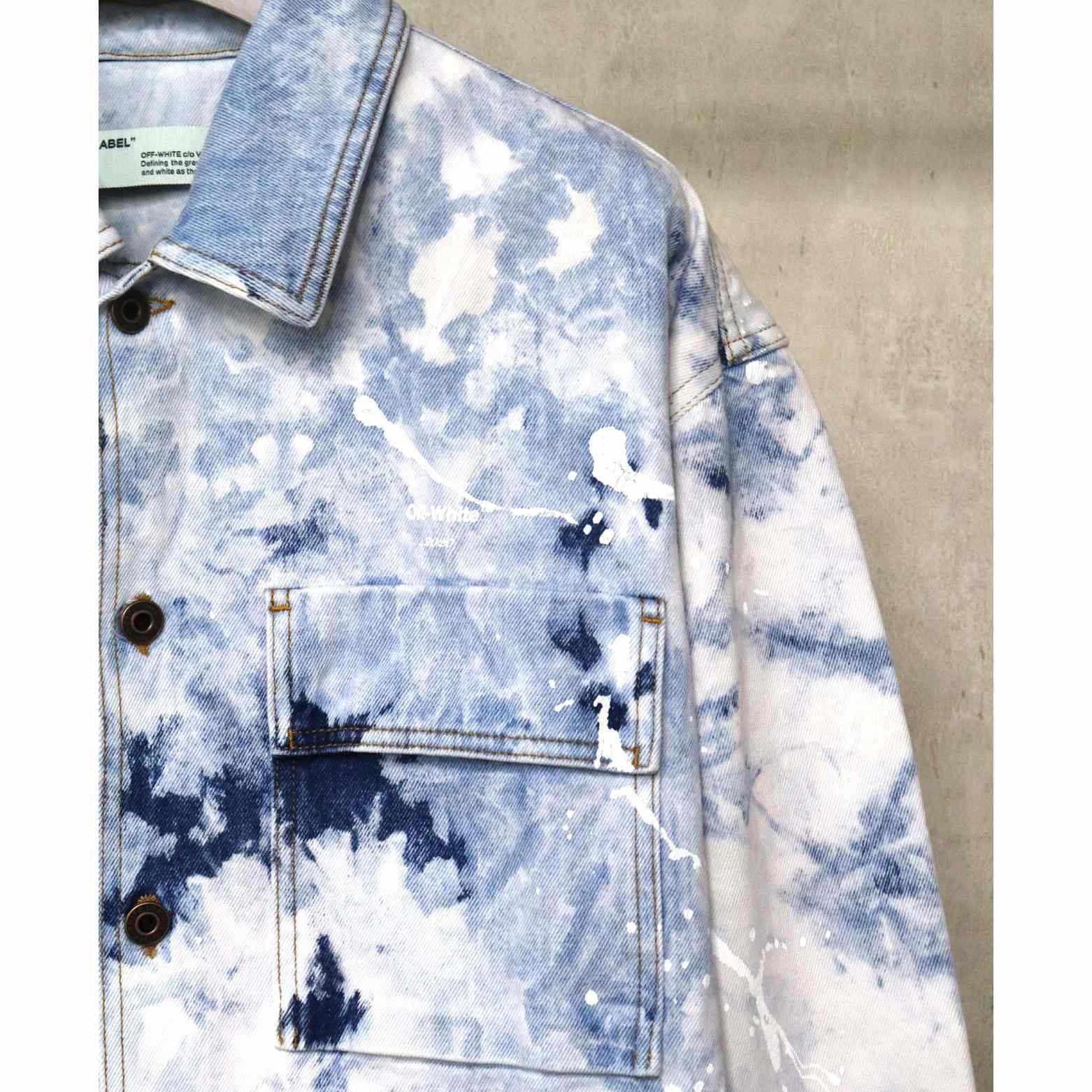 Off-White Men's Skater Heaven Denim Jacket - PerfectKickZ