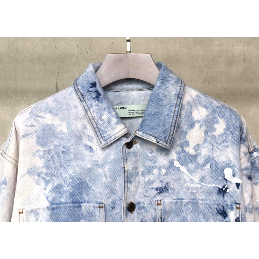 Off-White Men's Skater Heaven Denim Jacket - PerfectKickZ