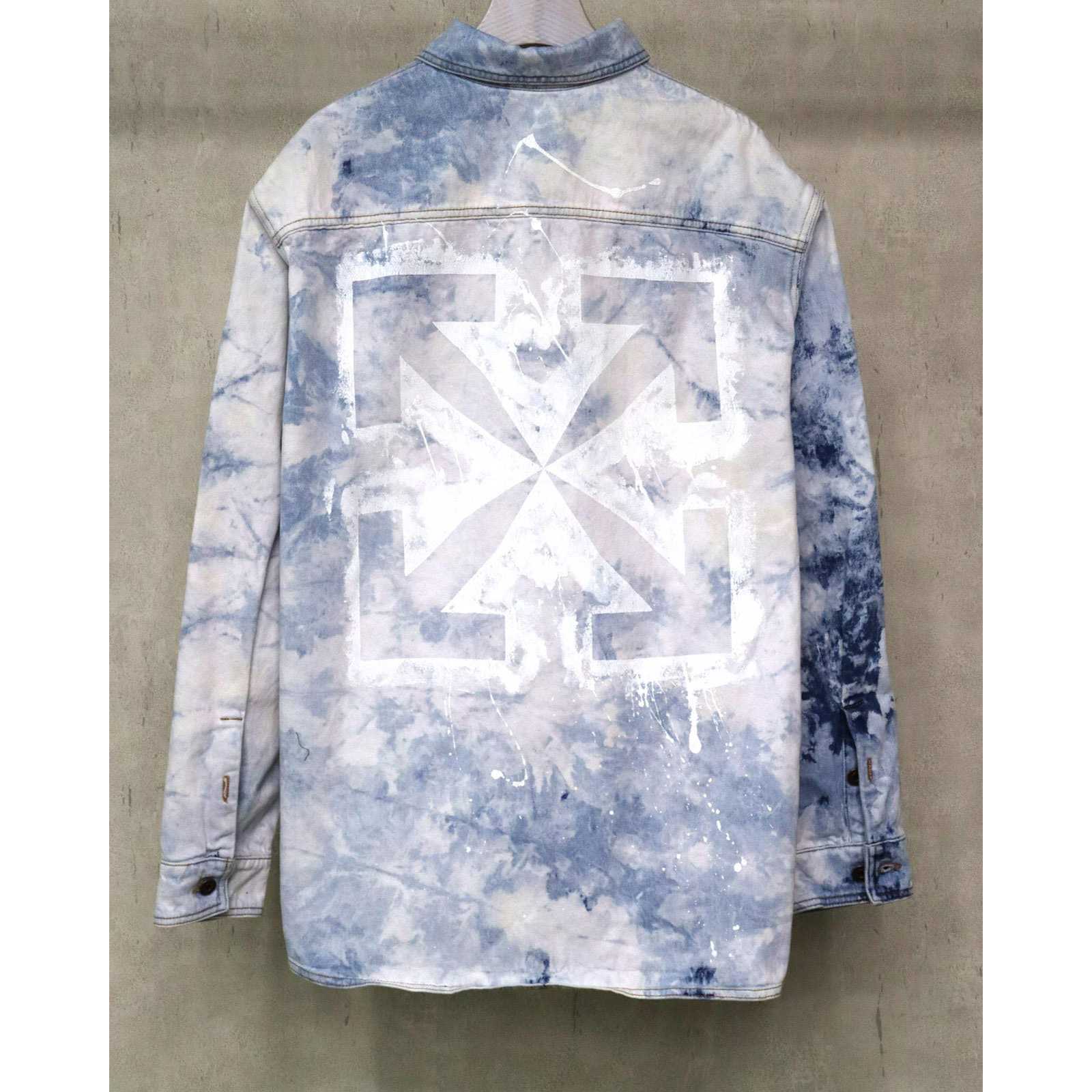 Off-White Men's Skater Heaven Denim Jacket - PerfectKickZ