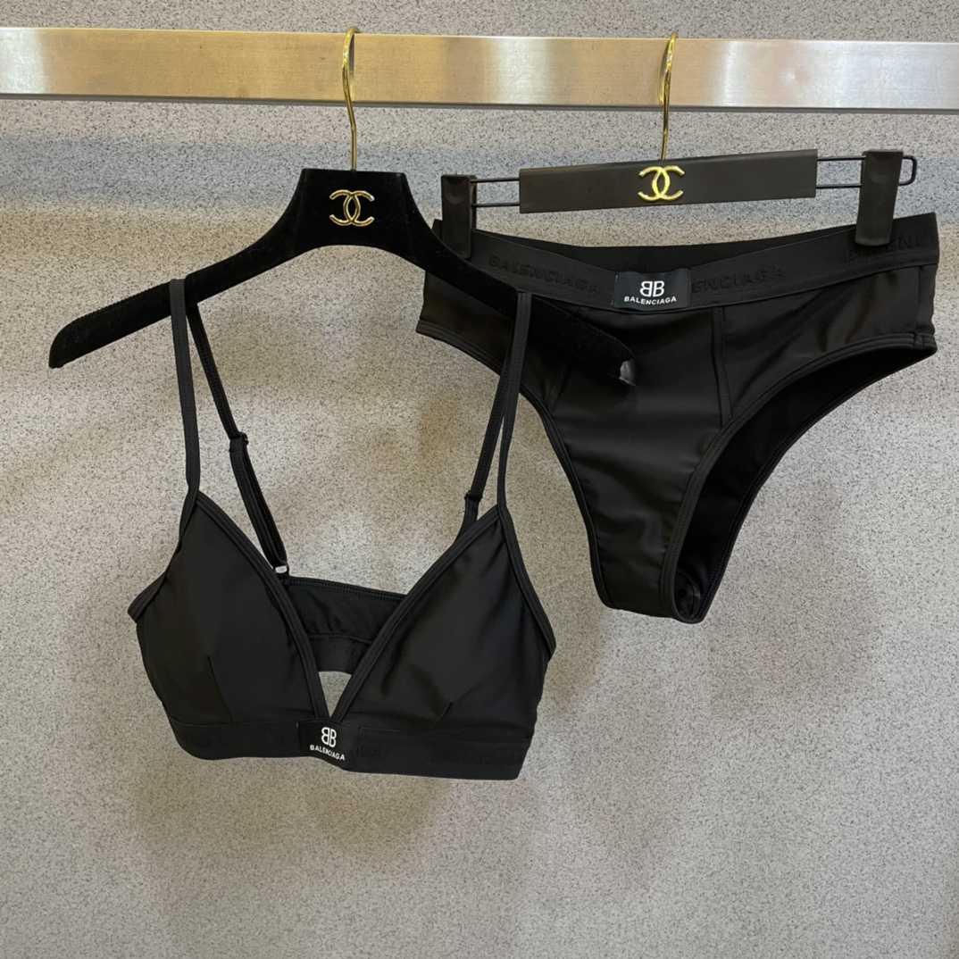 Balenciaga Sporty Bikini Set In Black - PerfectKickZ