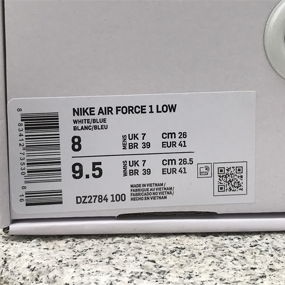 Nike Air Force 1 Low 'Blue Gingham' Sneaker       DZ2784-100 - PerfectKickZ