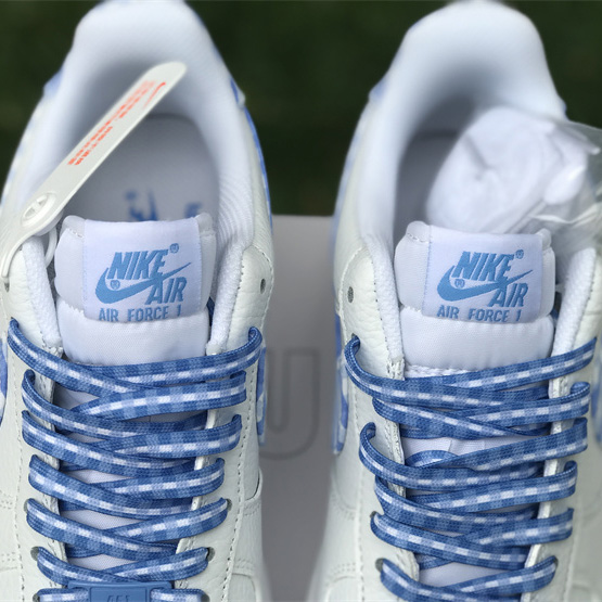 Nike Air Force 1 Low 'Blue Gingham' Sneaker       DZ2784-100 - PerfectKickZ