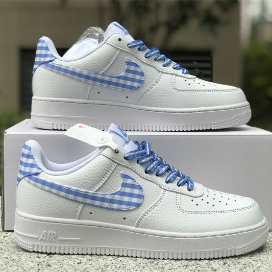 Nike Air Force 1 Low 'Blue Gingham' Sneaker       DZ2784-100 - PerfectKickZ