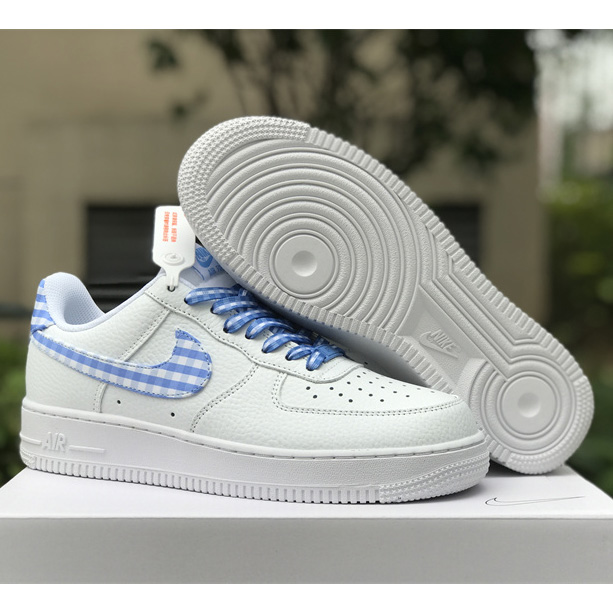 Nike Air Force 1 Low 'Blue Gingham' Sneaker       DZ2784-100 - PerfectKickZ
