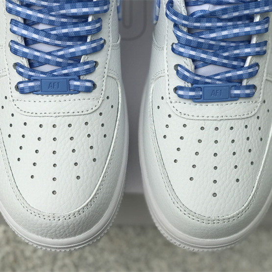 Nike Air Force 1 Low 'Blue Gingham' Sneaker       DZ2784-100 - PerfectKickZ