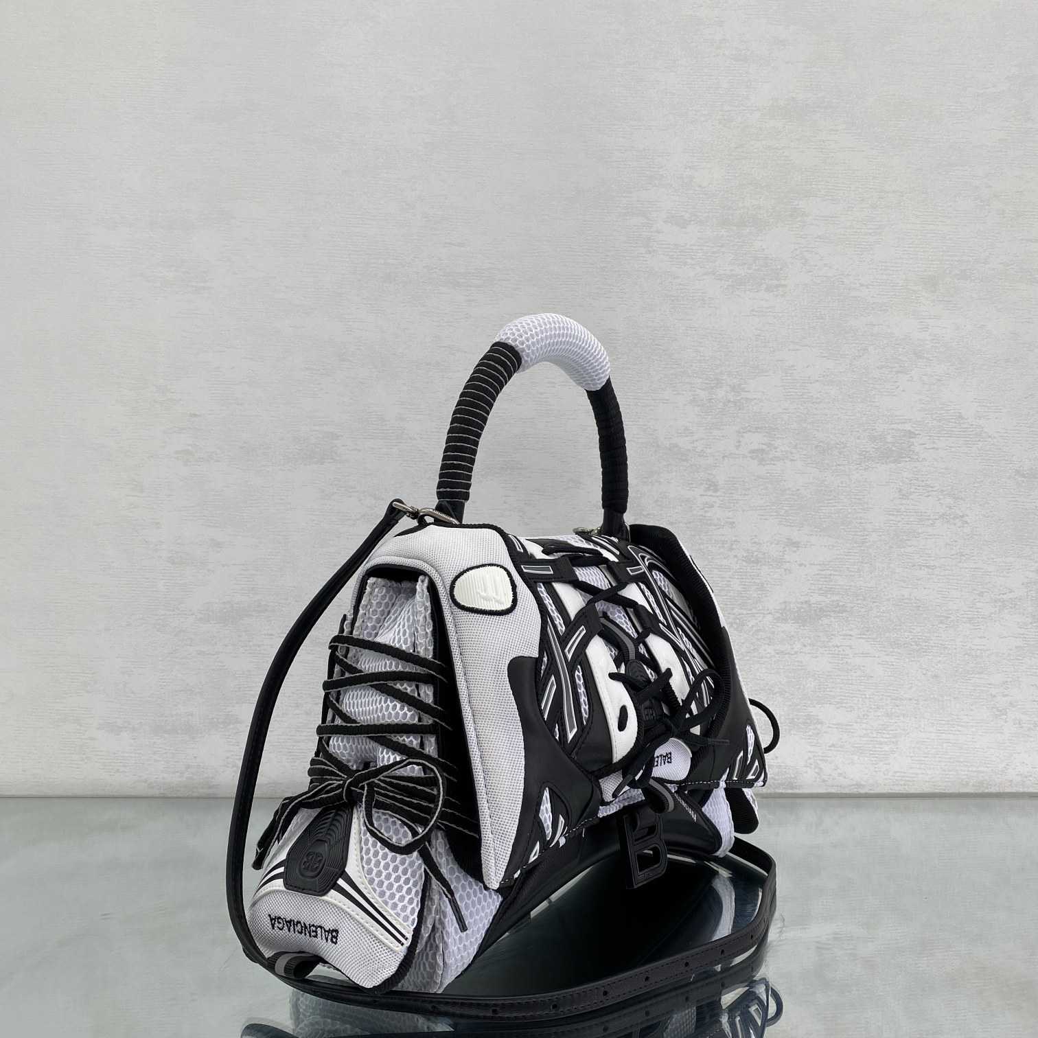 Balenciaga SneakerHead Medium Handbag In White/black - PerfectKickZ