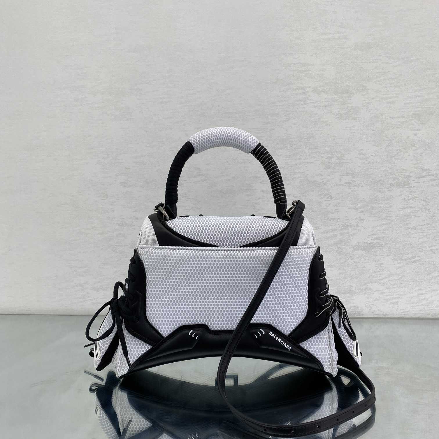 Balenciaga SneakerHead Medium Handbag In White/black - PerfectKickZ