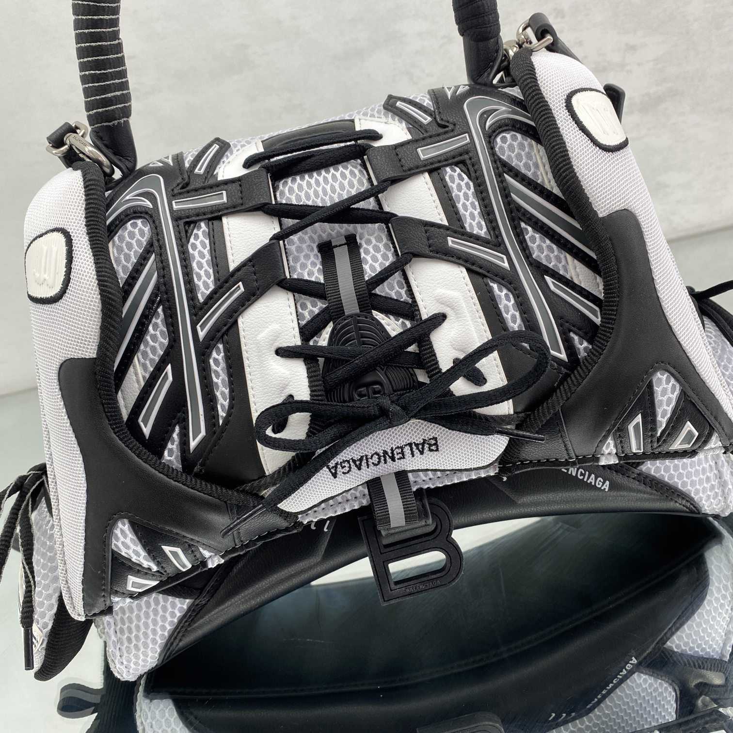 Balenciaga SneakerHead Medium Handbag In White/black - PerfectKickZ