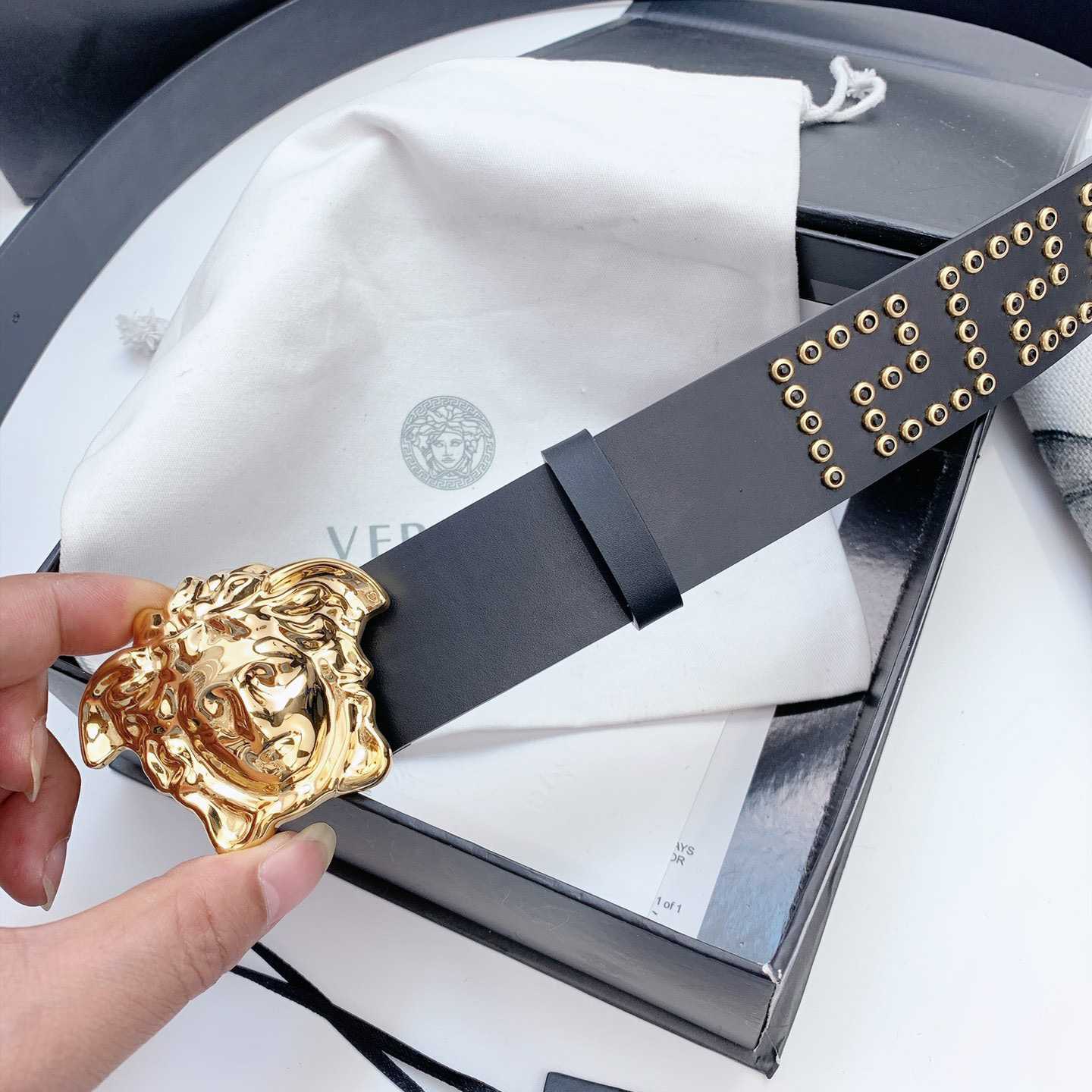Versace Medusa Leathre Belt    40mm - PerfectKickZ