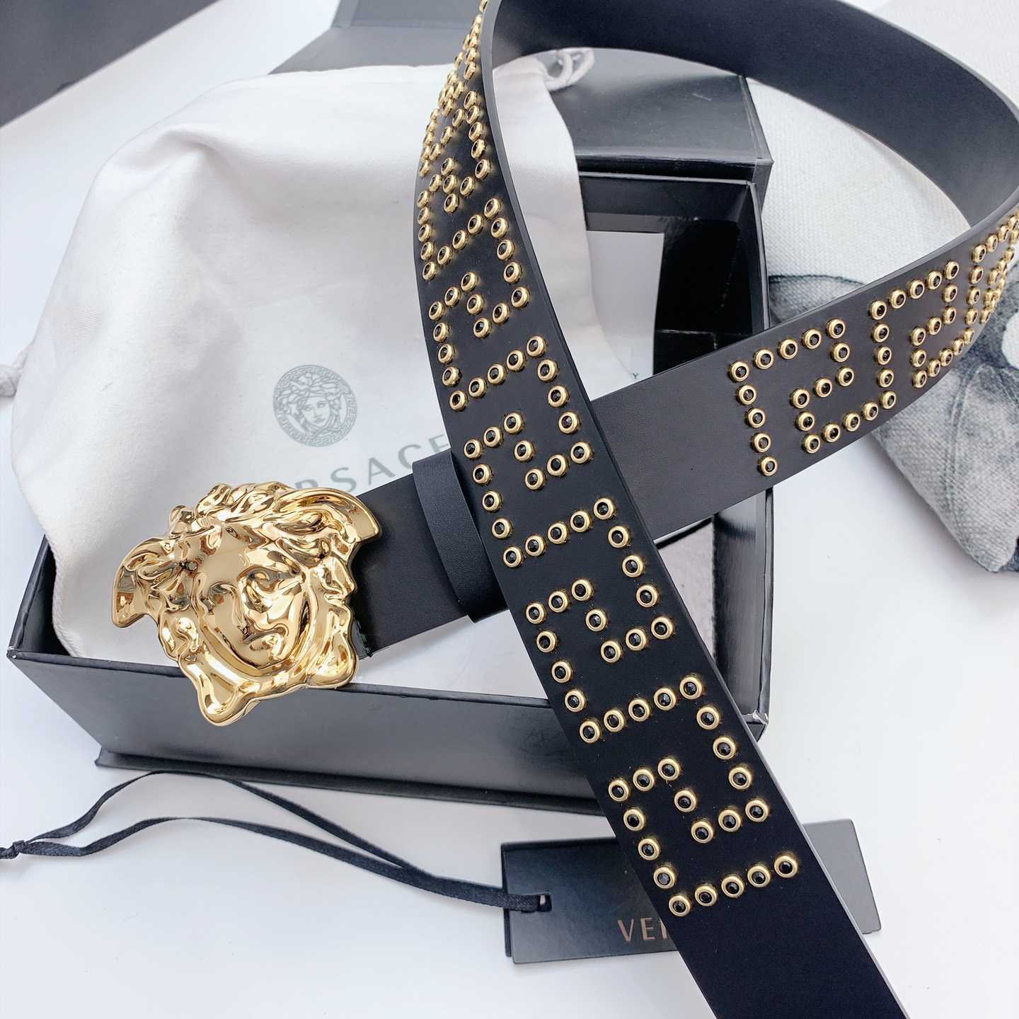 Versace Medusa Leathre Belt    40mm - PerfectKickZ