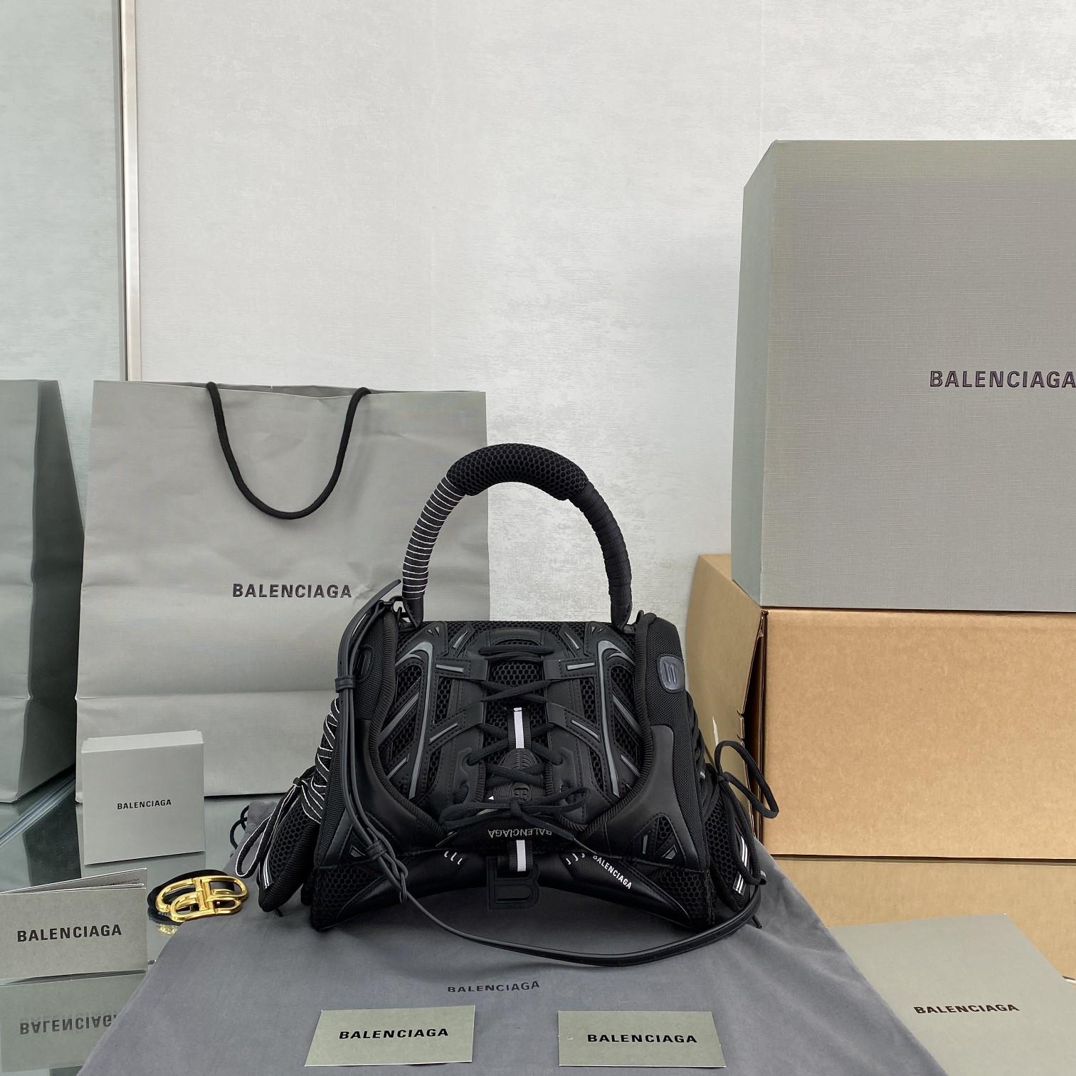 Balenciaga SneakerHead Medium Handbag In Black - PerfectKickZ