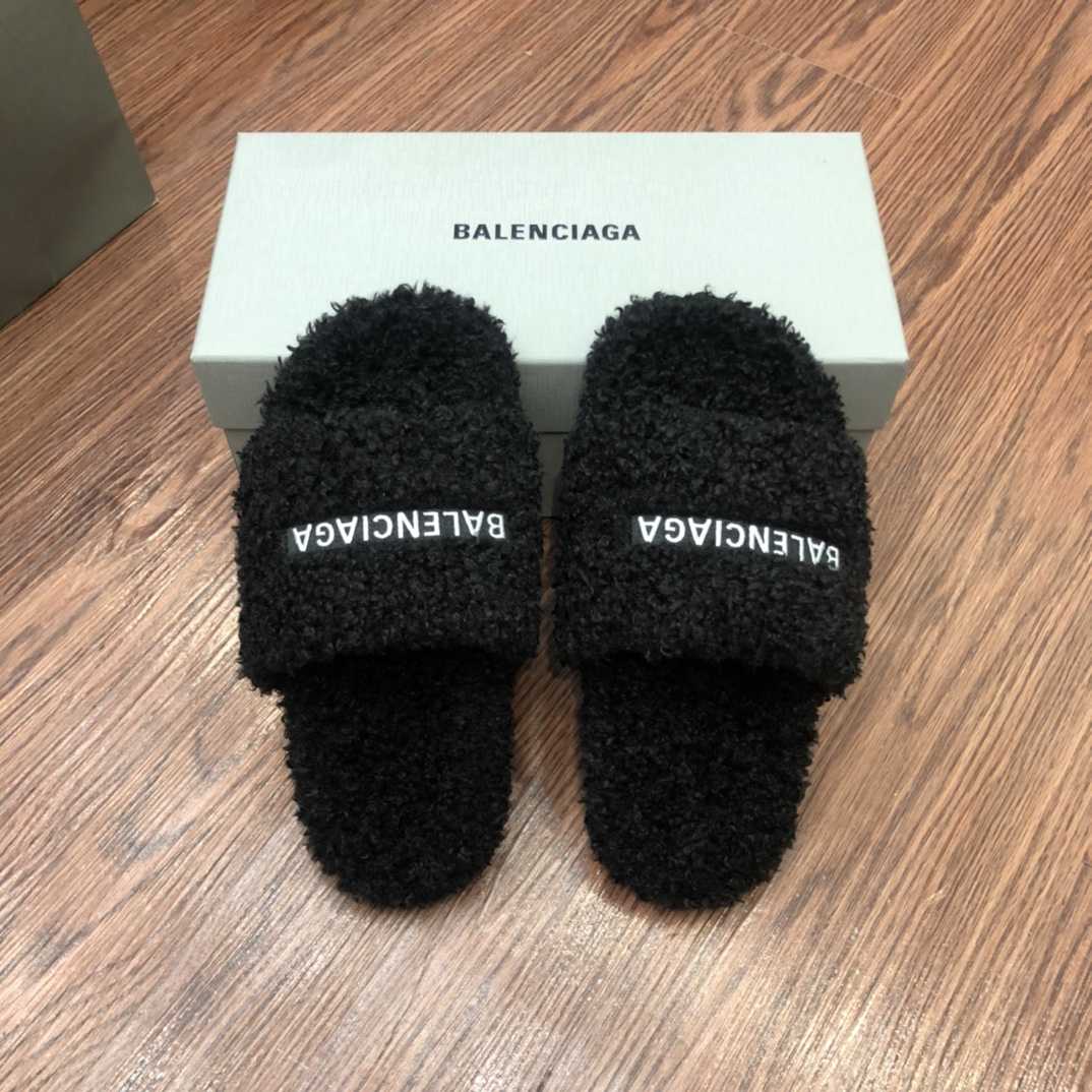 Balenciaga Furry Slide Sandal - PerfectKickZ