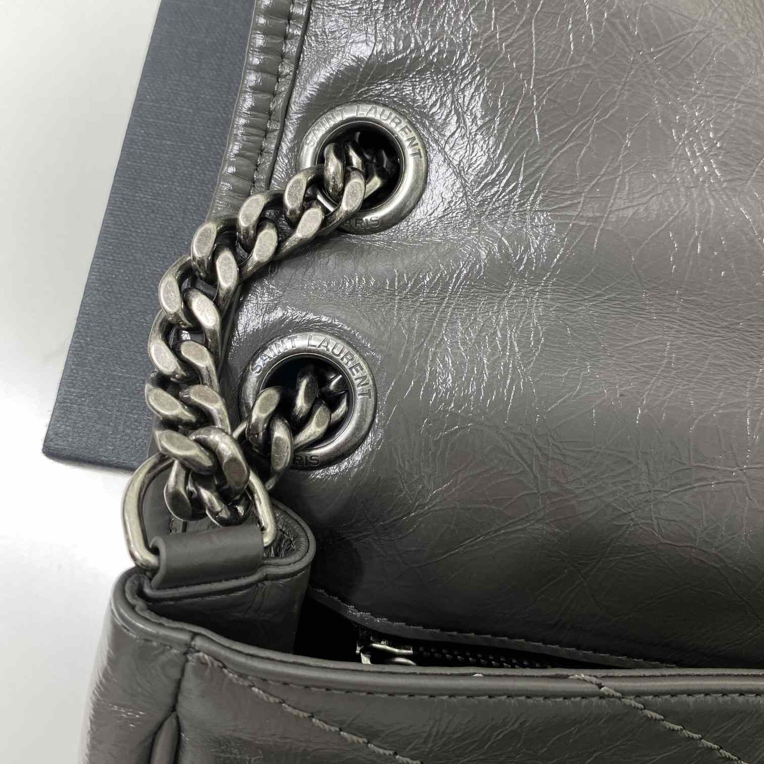 Saint Laurent Niki Medium Chain Bag In Crinkled Vintage Leather  - PerfectKickZ