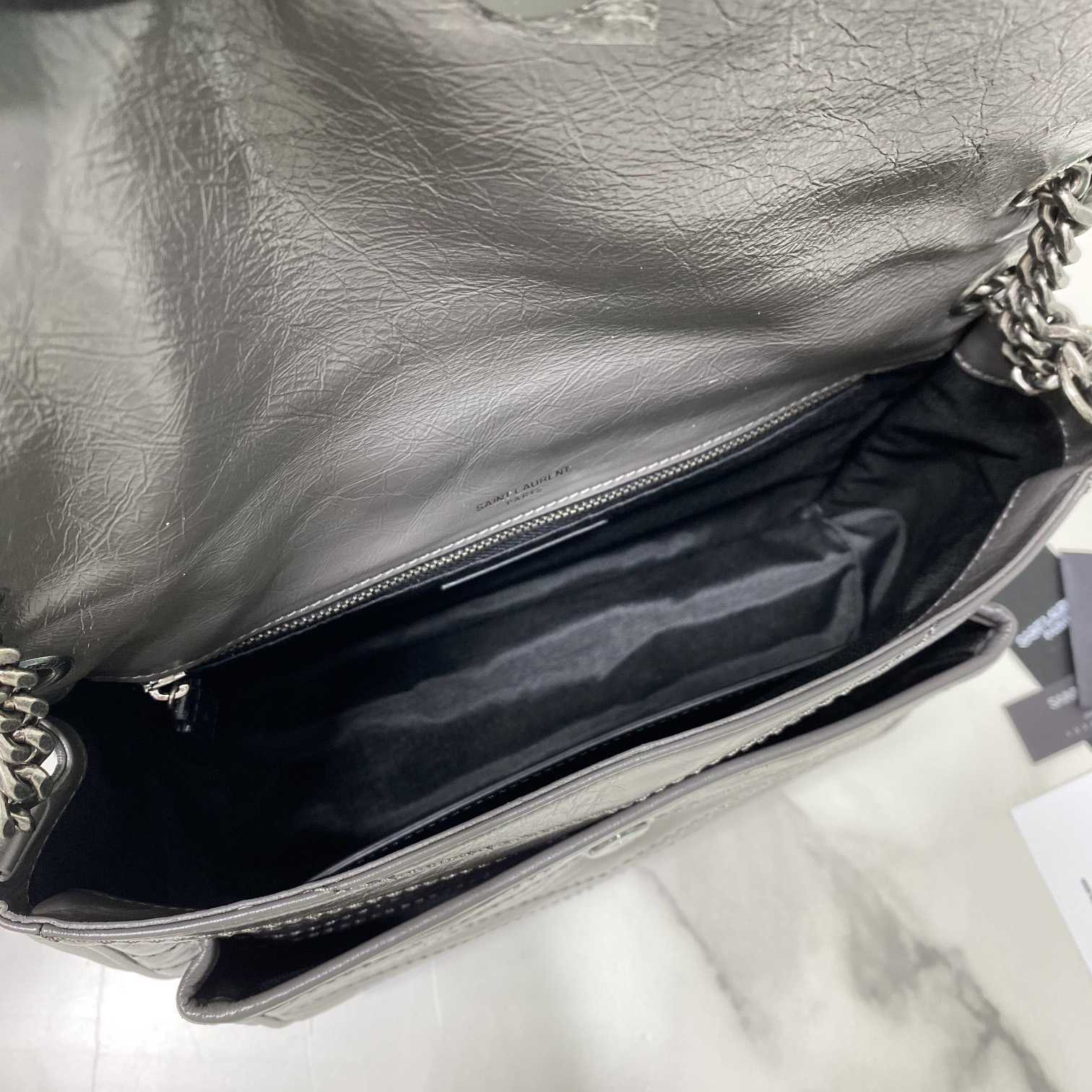 Saint Laurent Niki Medium Chain Bag In Crinkled Vintage Leather  - 