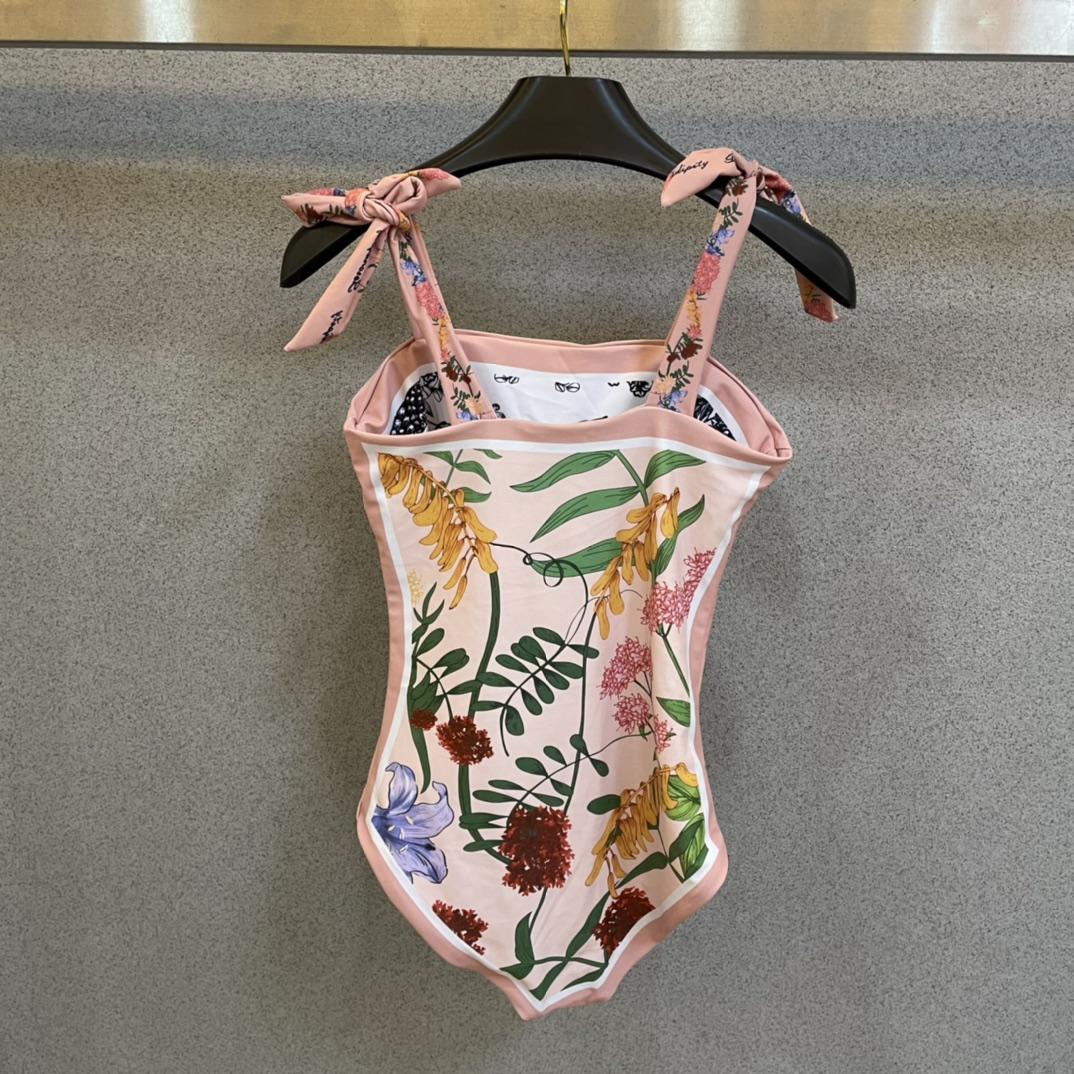 Gucci Visual Mood Reversible Tie-shoulder One Piece Swimsuit - PerfectKickZ