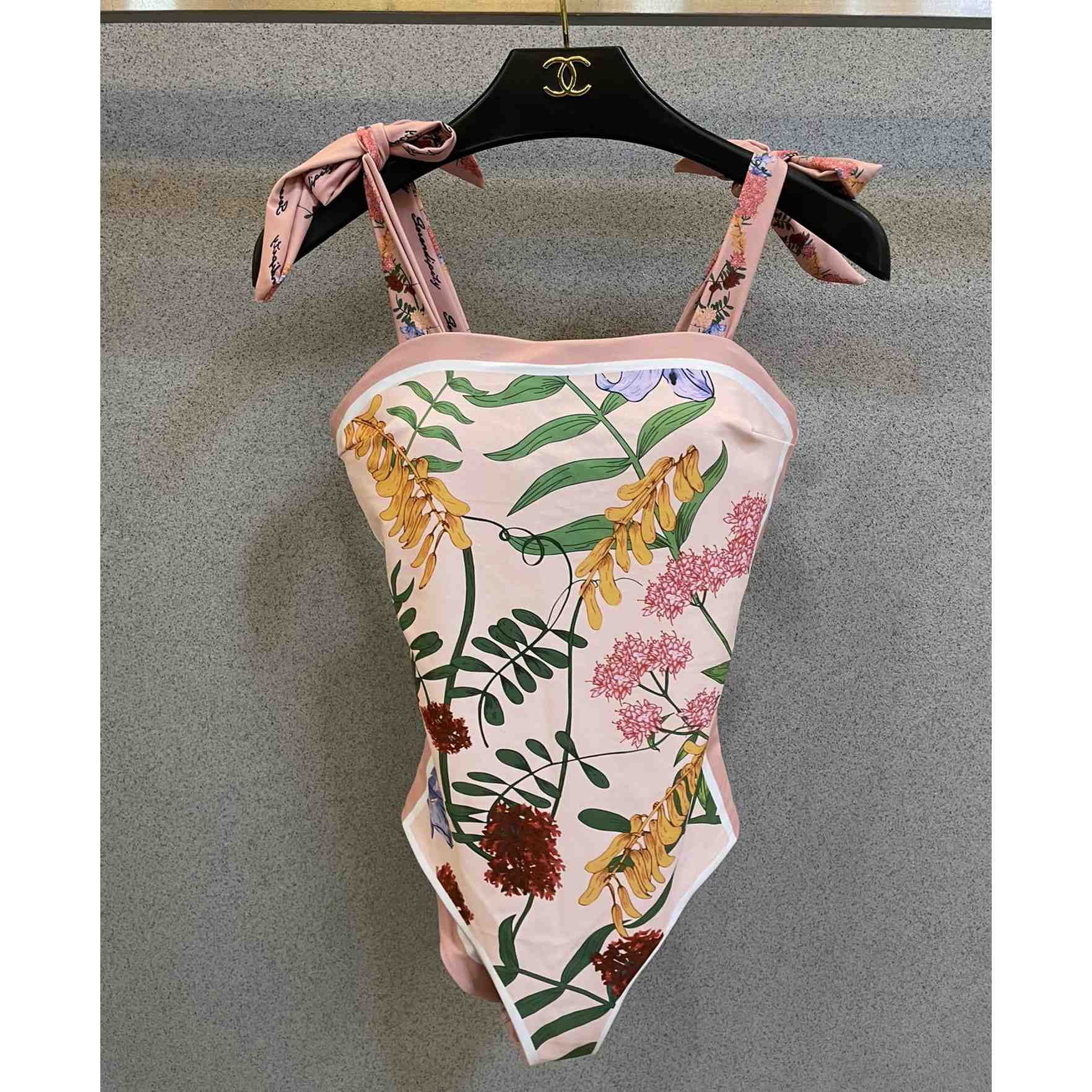 Gucci Visual Mood Reversible Tie-shoulder One Piece Swimsuit - 