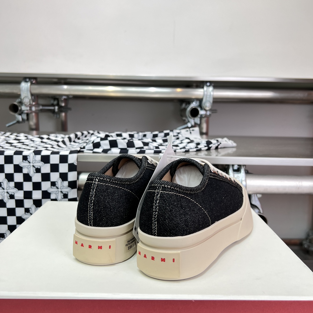 Marni Black Denim Pablo Lace-up Sneaker - PerfectKickZ