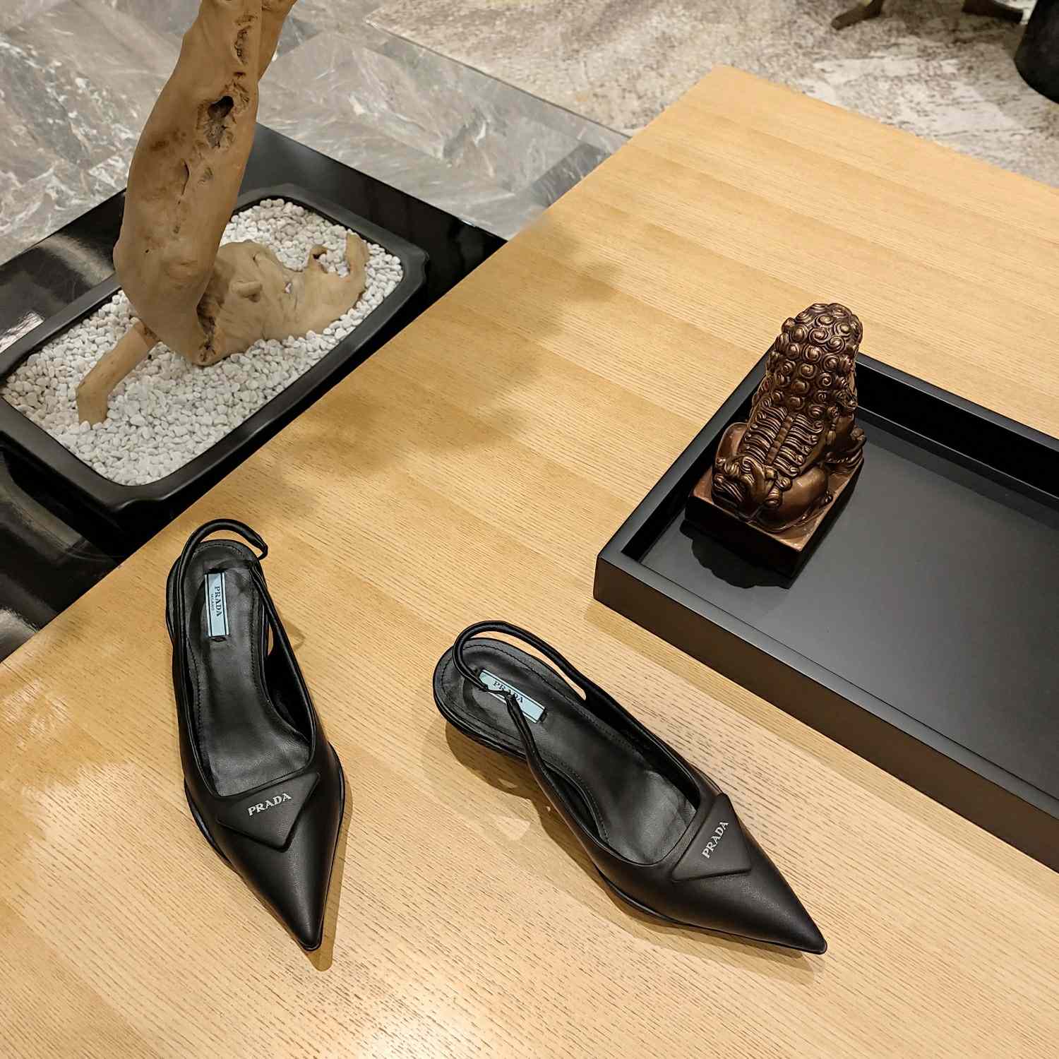 Prada Soft padded Leather Slingback Pumps - PerfectKickZ