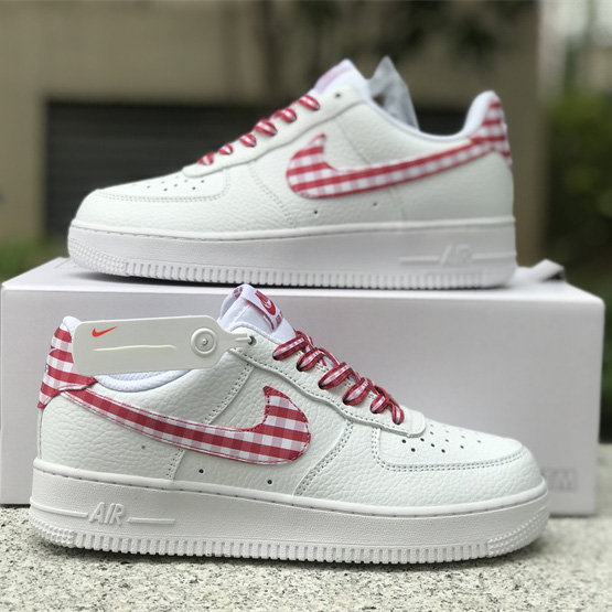 Nike Air Force 1 Low 'Red Gingham' Sneaker       DZ2784-101 - PerfectKickZ